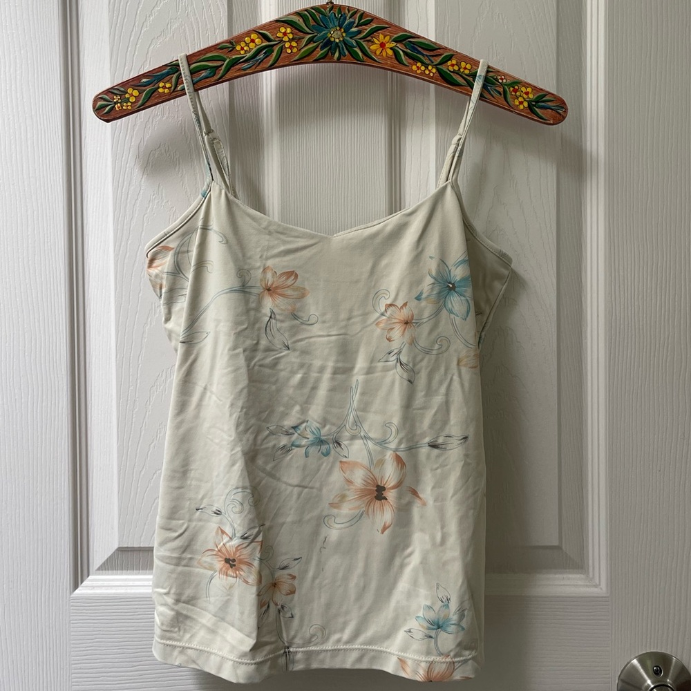The Limited Floral Cream Spaghetti Strap Top